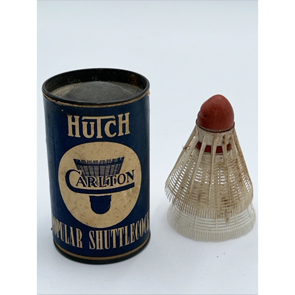 Vintage Can Shuttlecocks Badminton Birdies Hutch Carlton England Retro Sports